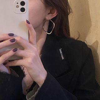 Geometry Drop Earring 1 Pair - 925 Silver Needle - Silver - One Size
