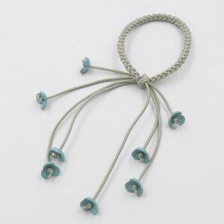 Multi Flower Tassel Hair Tie