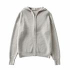 Zip Knit Hoodie 1656 - Gray - One Size