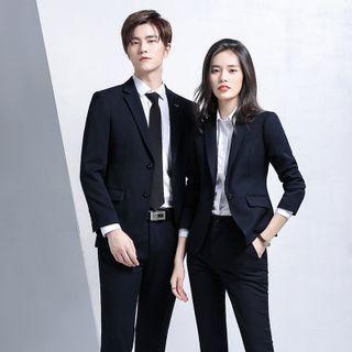 Couple Matching Blazer / Plain Shirt / Pencil Skirt / Dress Pants / Set