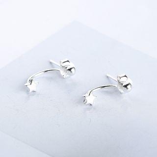 925 Sterling Silver Star Swing Earring Silver - One Size