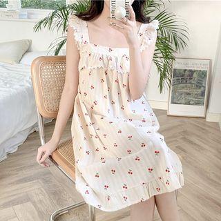 Sleeveless Cherry Pattern Top / Shorts / Dress / Set