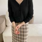 Sailor-collared Cardigan