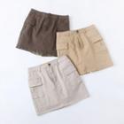 High-waist Pocket Mini A-line Skirt