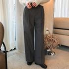 Pocket-detail Pintuck-trim Pants
