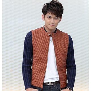Knit-sleeve Quilted Jacket