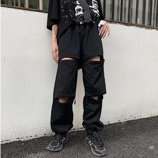 Zip Straight Fit Pants