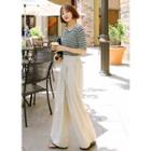 Plus Size - Pleated Wide-leg Pants