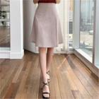 Pintuck-front A-line Skirt