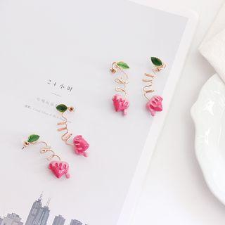 Swirl Strawberry Earring 5713 - Clip On Earring - One Size