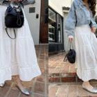 Tiered Cotton Maxi Skirt