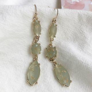 Faux Jade Drop Earrings