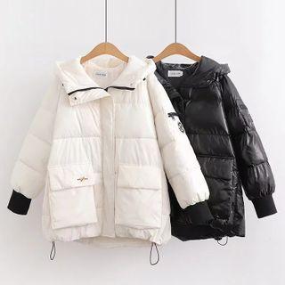 Drawstring Padding Hooded Jacket
