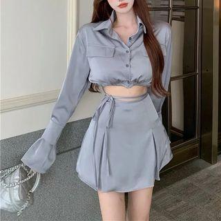 Cropped Shirt / Mini Skirt / Set