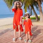 Family Matching Elbow-sleeve Beach Dress / Slipdress