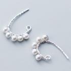 Faux Pearl Pull Through Earring