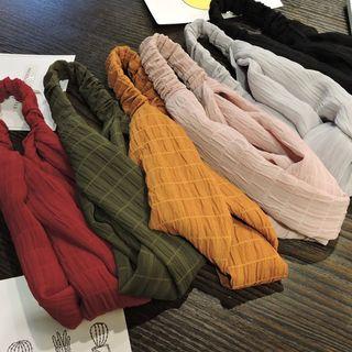 Shirred Plain Criss Cross Headband
