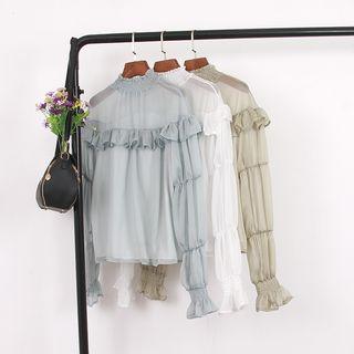 Smocked Ruffled Blouse