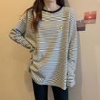 Long-sleeve Striped Smiley T-shirt