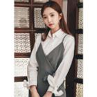 Tie-cuff Cotton Shirt