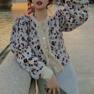 Floral Cardigan / Knit Midi Skirt