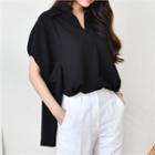 Band-waist Lace-trim Pants
