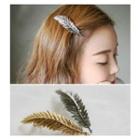 Metallic Leaf Hair Barrette