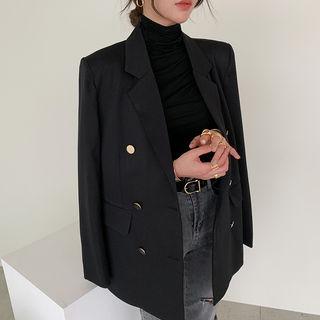 Metallic Double-button Blazer