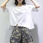 Plain Ring-accent Loose-fit Short-sleeve T-shirt