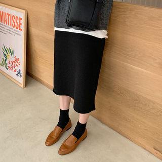 Oval-toe Pleather Loafers