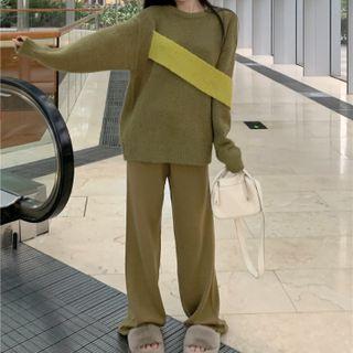 Asymmetrical Sweater / Wide Leg Pants