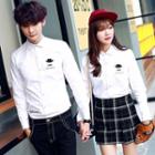 Couple Matching Mustache Embroidered Shirt