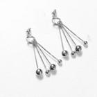 Metal Ball Tassel Drop Earrings
