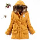 Faux- Fur-trimmed Fleece-lined Parka