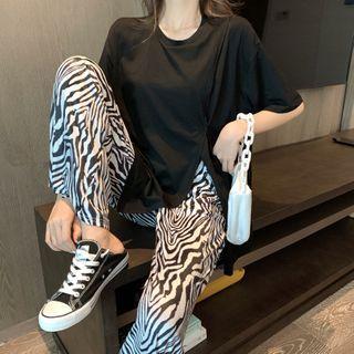 Short-sleeve T-shirt / Zebra Pants