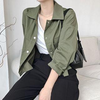[lovb] Snap-button Shirt Jacket
