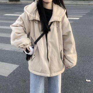 Long Sleeve Reversible Fleece Plain Jacket