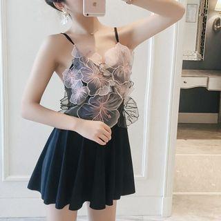 Floral Strappy Swim Dress