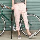 Embroidery Cropped Pants