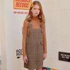 Belt-strap Herringboned Overall Dress