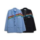 Rainbow Print Blazer