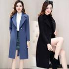 One-button Long Wool Coat