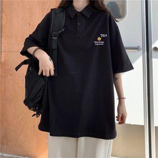 Short-sleeve Smiley Polo Shirt