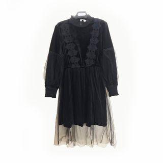Velvet Mesh Dress