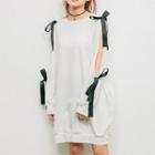 Bow Cold Shoulder Pullover