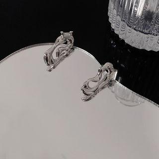 Melting Alloy Earring 1 Pair - Silver - One Size