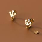 Crown Stud Earring 1 Pair - Gold - One Size