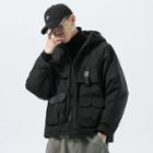 Hooded Zip Padded Cargo Jacket