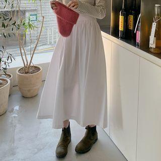 Gathered Maxi Circular Skirt