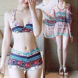Set: Pattern Cover-up + Bikini